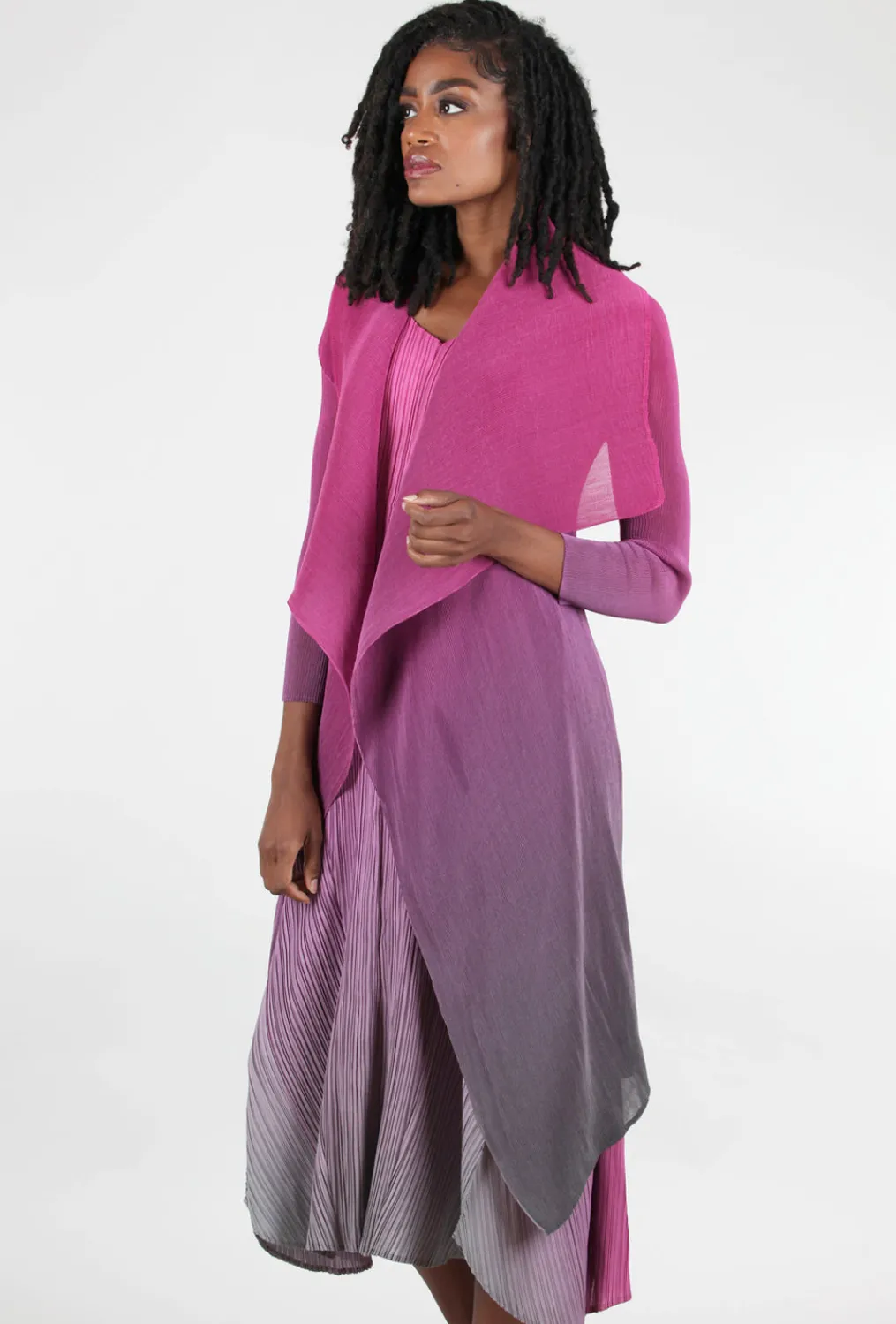 Cheap Evie Lou Collare Coat, Fuchsia Ombre