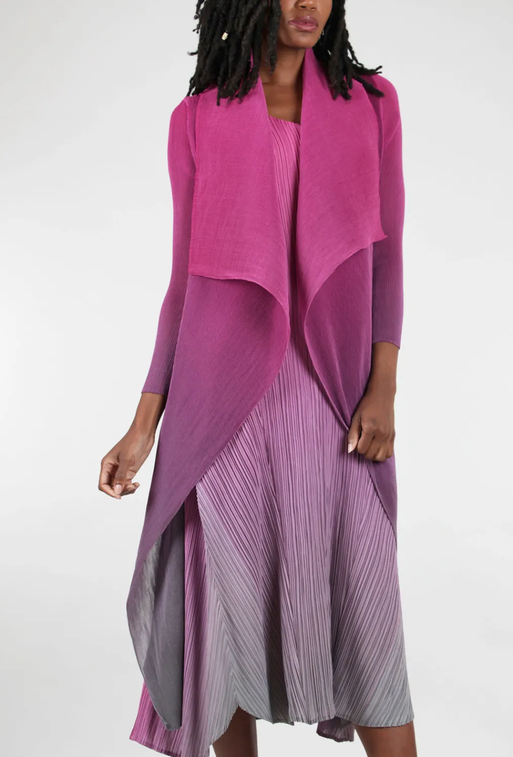 Cheap Evie Lou Collare Coat, Fuchsia Ombre