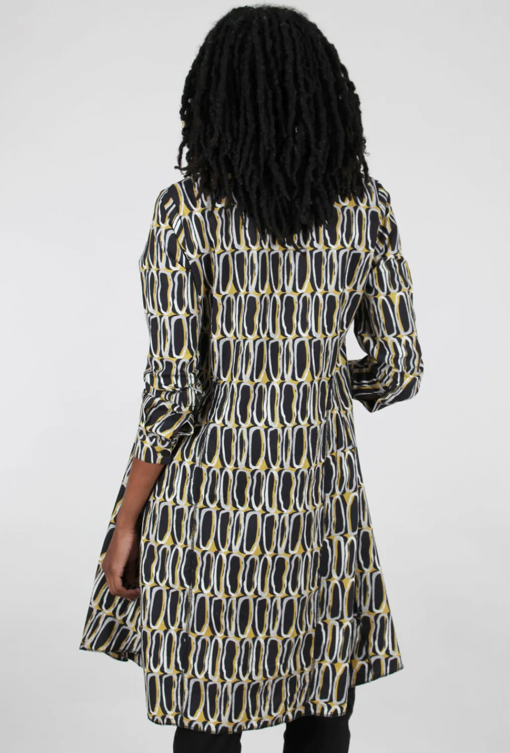 Shop Evie Lou Collins Dress, Black/Olive Oil