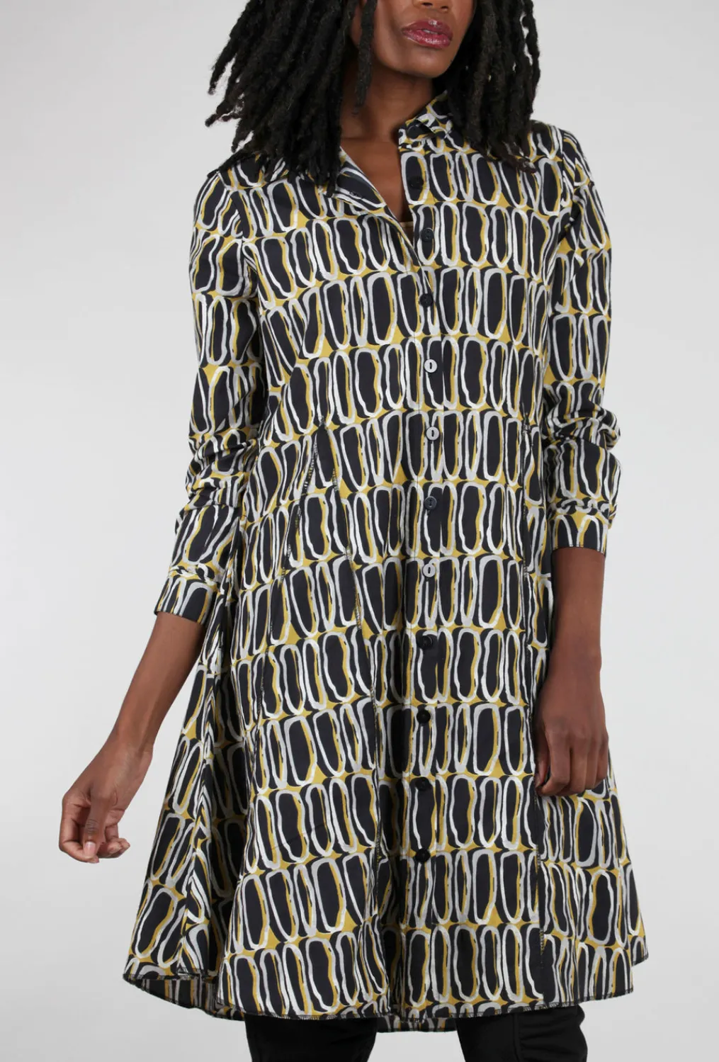 Shop Evie Lou Collins Dress, Black/Olive Oil