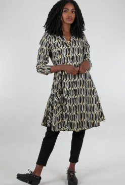 Shop Evie Lou Collins Dress, Black/Olive Oil
