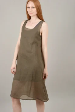 New Evie Lou Cotton Lawn Slip, Dark Taupe