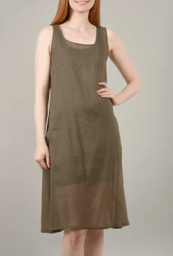 New Evie Lou Cotton Lawn Slip, Dark Taupe