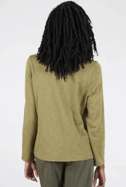 Clearance Evie Lou Cotton Pebble Pocket Cardie, Olive