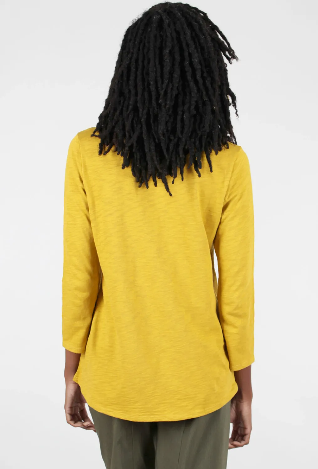 Cheap Evie Lou Cotton Pebble Ruched Shirt, Dijon