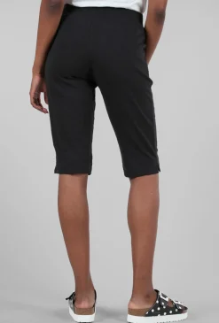 Best Evie Lou Cotton Slub Pedal Pusher, Black