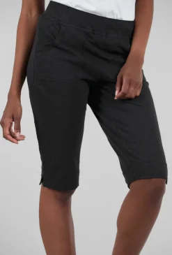 Best Evie Lou Cotton Slub Pedal Pusher, Black