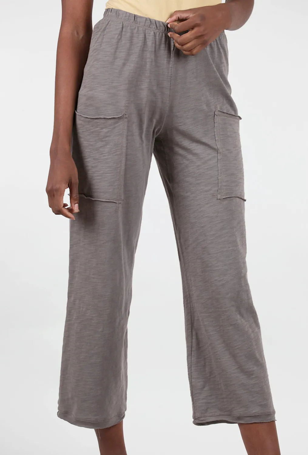 Best Sale Evie Lou Cotton Slub Pocket Flood, Earth