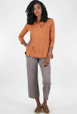 Best Sale Evie Lou Cotton Slub Pocket Flood, Earth