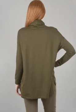 Best Evie Lou Cozy Cowl-Neck Top, Olive