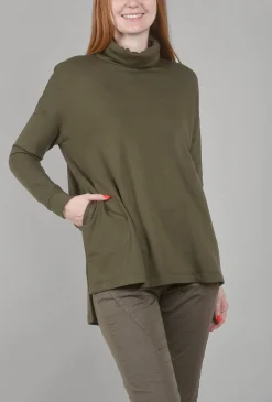 Best Evie Lou Cozy Cowl-Neck Top, Olive