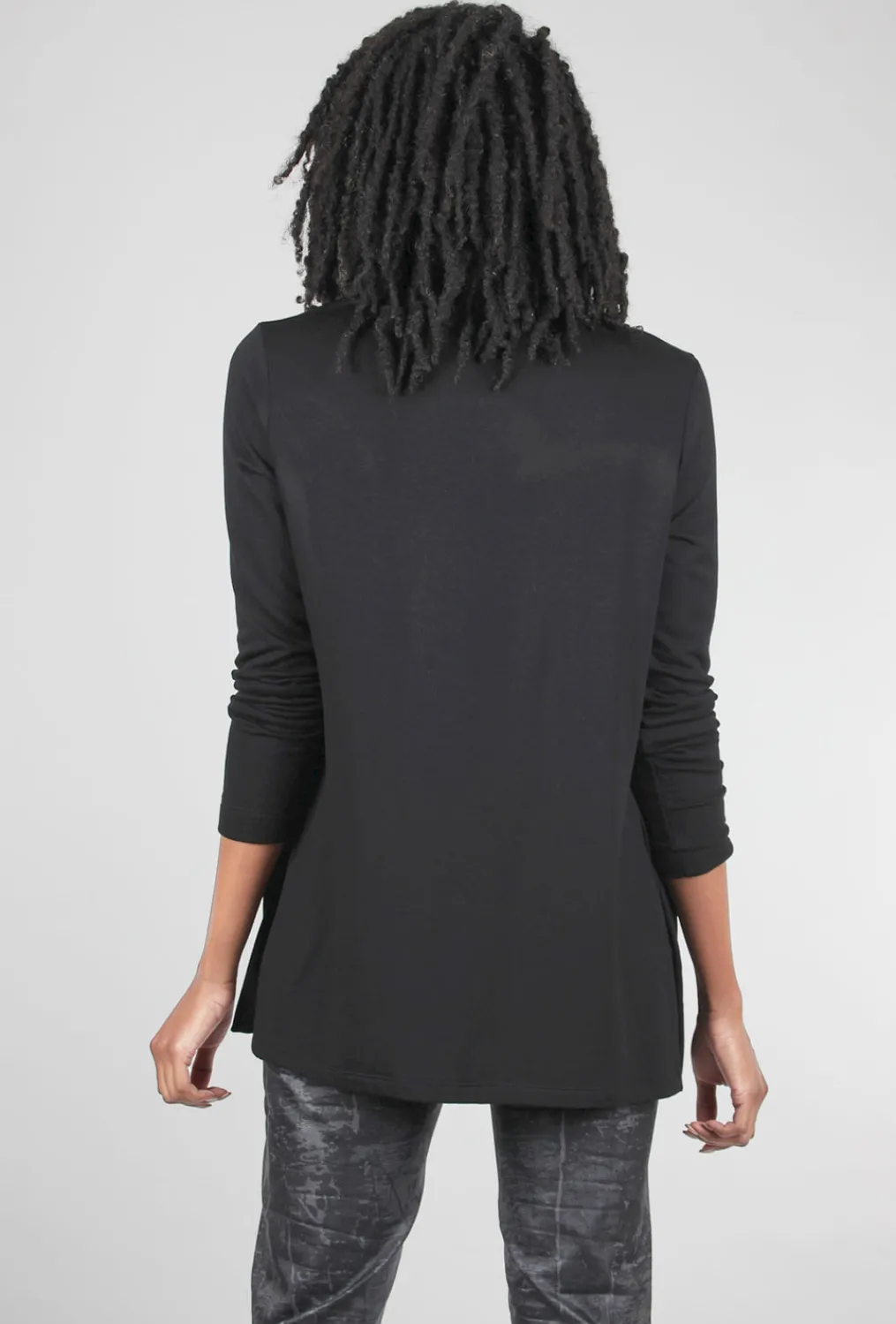 Hot Evie Lou Cozy Plush Cardie, Black