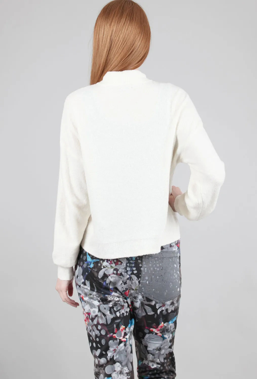 Flash Sale Evie Lou Cozy Pocket Sweater, Winter White