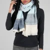 Online Evie Lou Crc Topstitch Scarf, Blue Multi