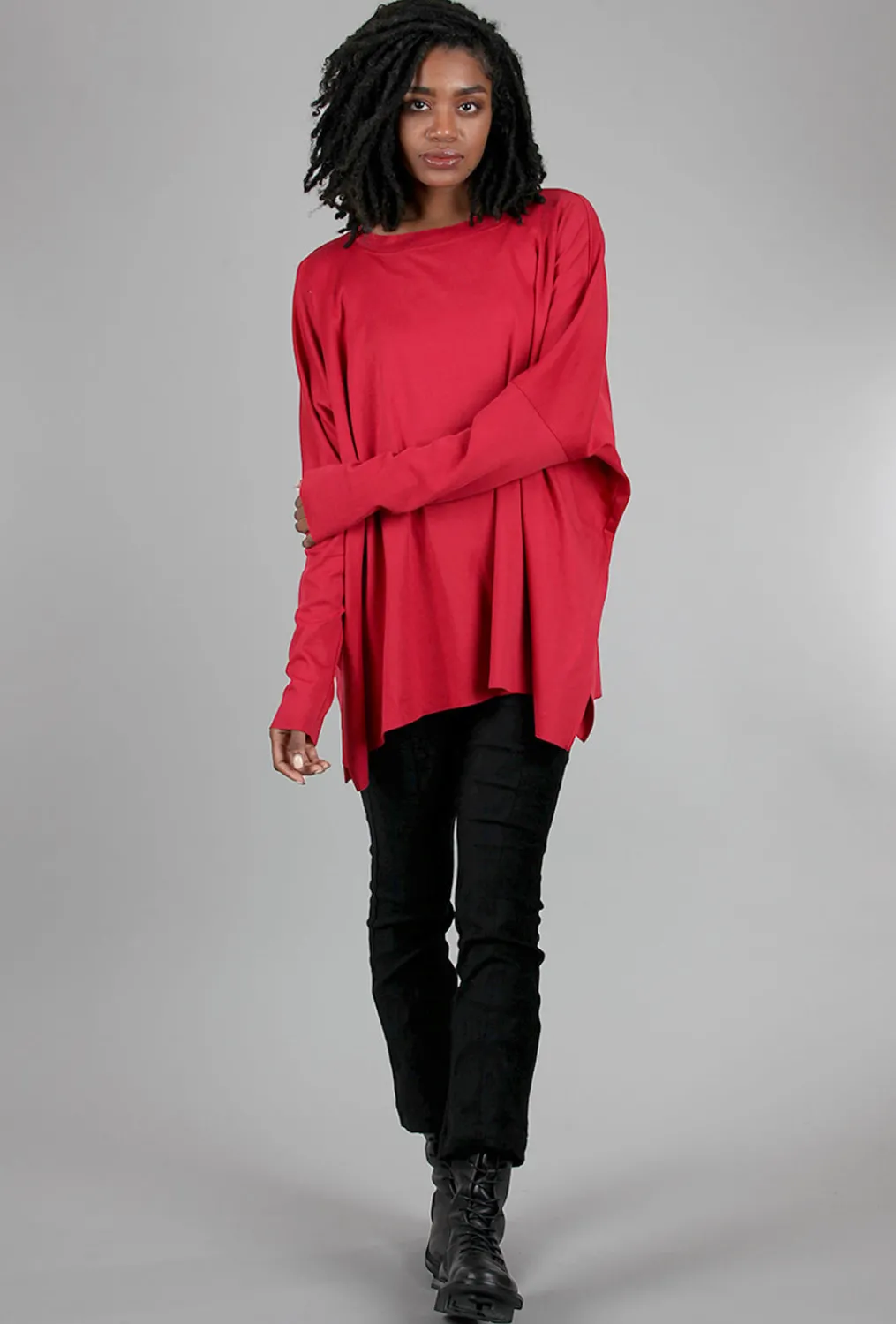 Store Evie Lou Crew Swing Tee, Valentino Red