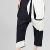 Best Sale Evie Lou Crisp Extended Rise Pant, Black/Off-White