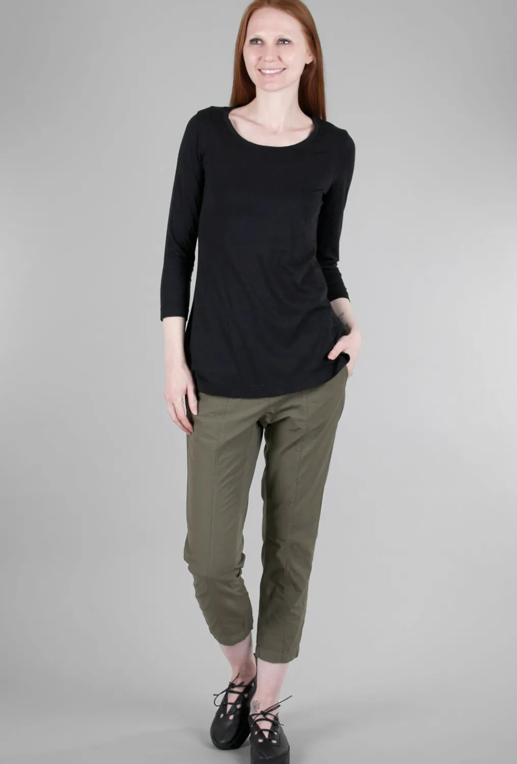 Flash Sale Evie Lou Crisp Seamed Trousers, Olive