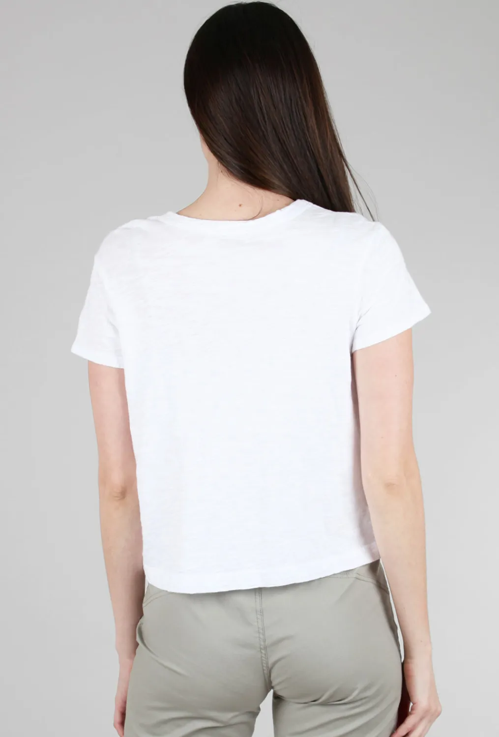 Cheap Evie Lou Crop Boxy Crew, White