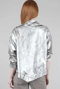 Store Evie Lou Cropped Asym Jacket, Marble