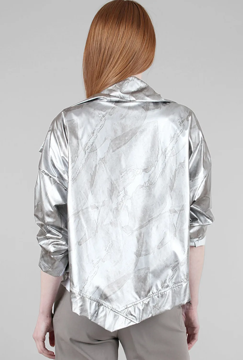Store Evie Lou Cropped Asym Jacket, Marble