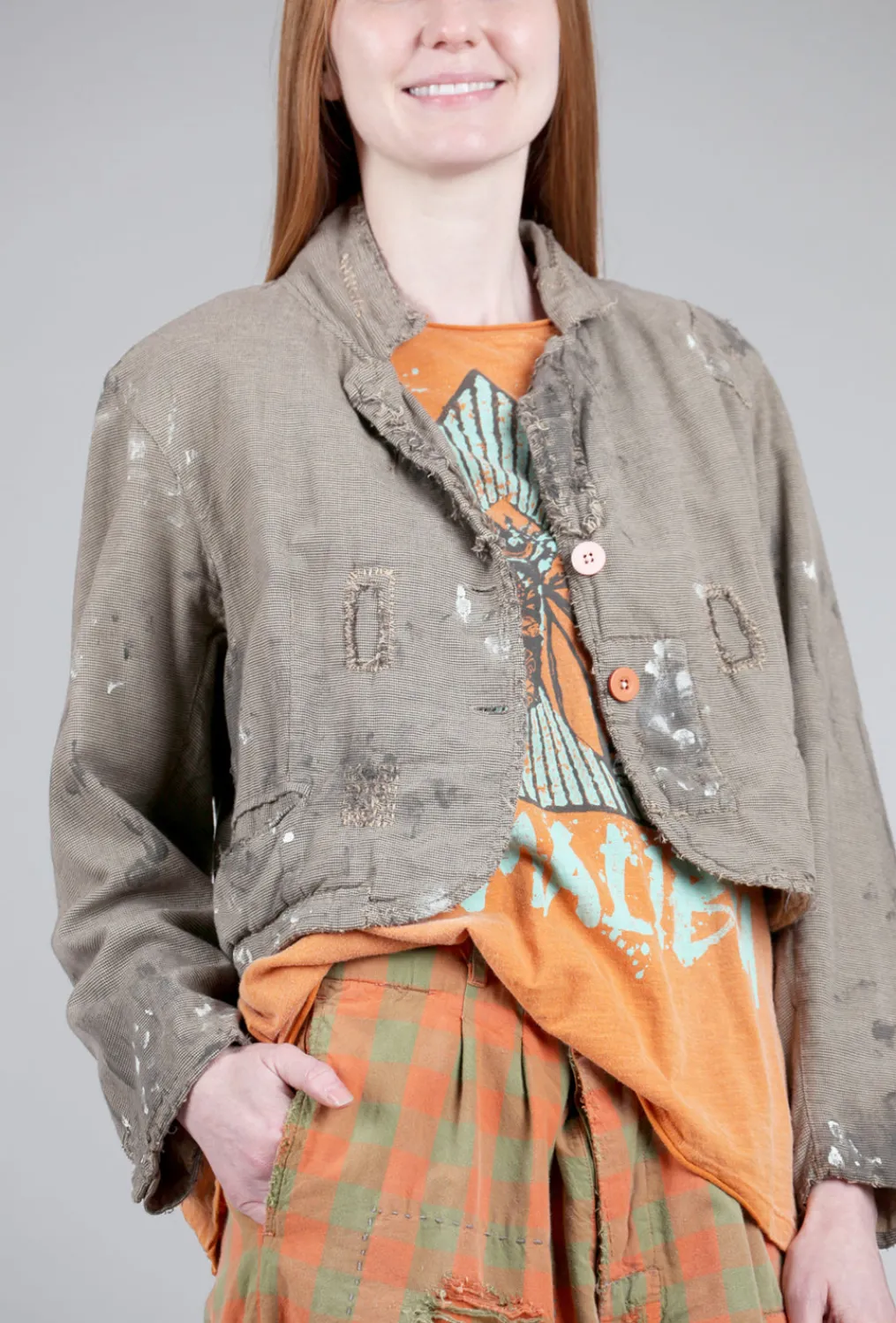 Shop Evie Lou Cropped Kelly Jacket, Zephyr