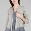 Discount Evie Lou Cropped Mesh Tulle Cardie, Rye