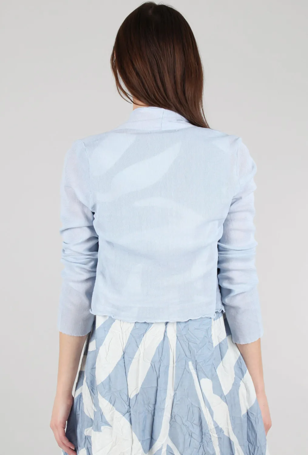 Shop Evie Lou Cropped Mesh Tulle Cardie, Porcelain