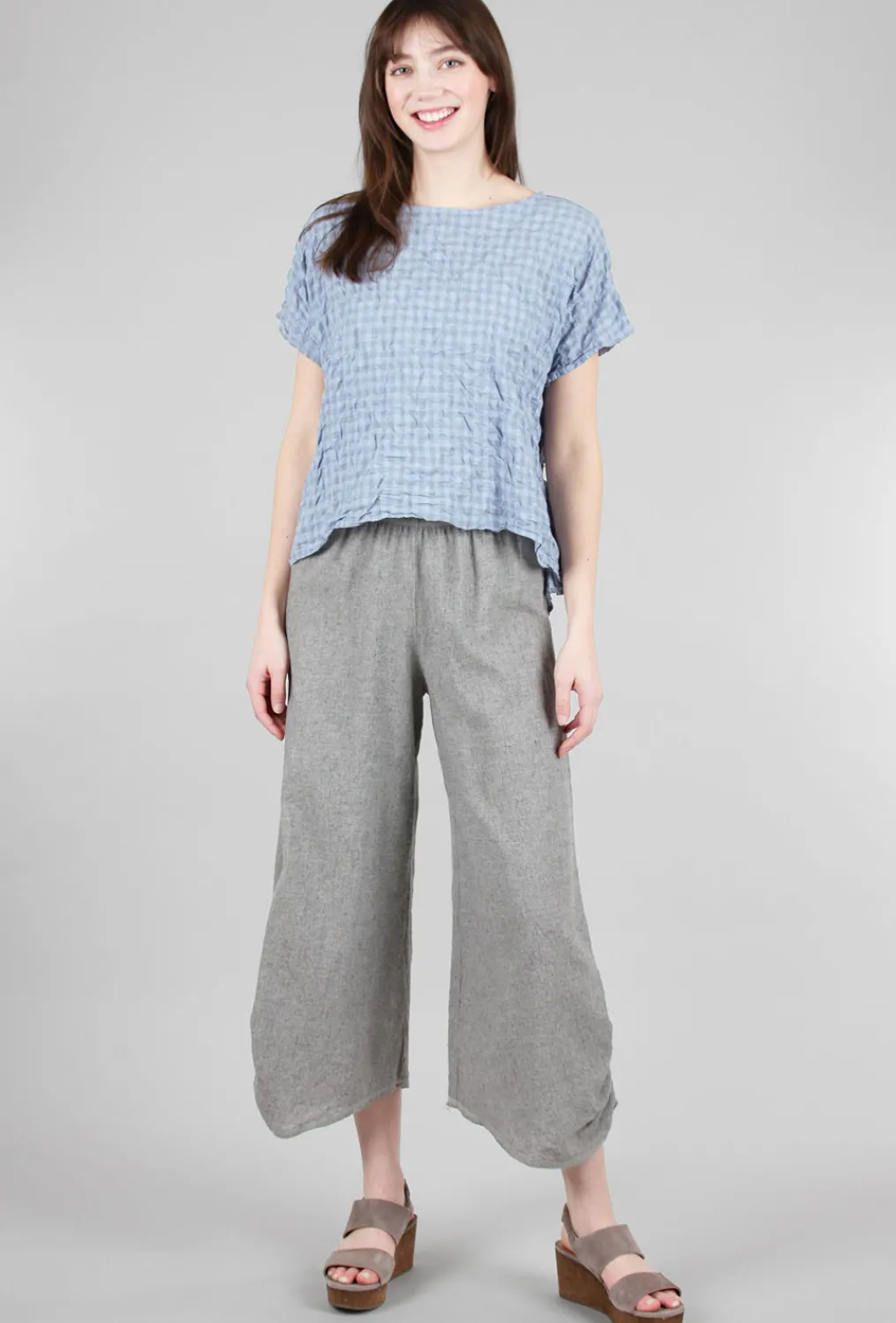 Outlet Evie Lou Crosshatch Ruched Pant, Rye