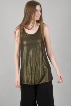 Fashion Evie Lou Dakota Metallic Tank, Bronze