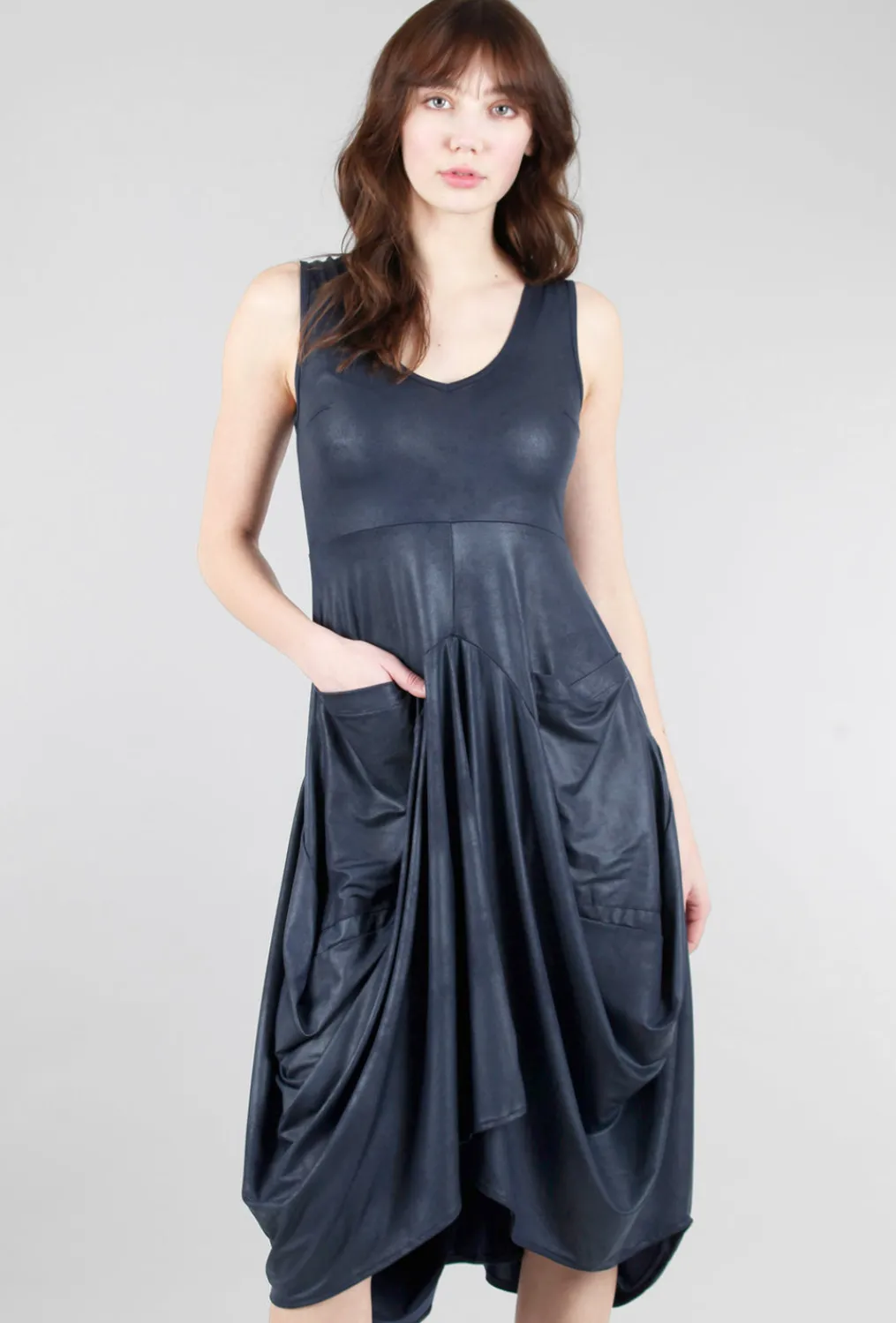 Sale Evie Lou Dante Shine Dress, Ink Vintage