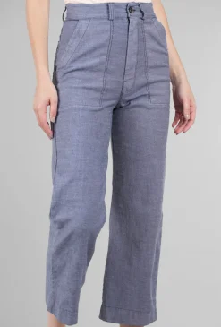 Sale Evie Lou Denim Boiler Pant, Purple Frost