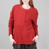 Outlet Evie Lou Dimensional Rib Boxy Top, Spice