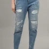Store Evie Lou Distressed Slouch Jeans, Blue