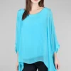 Online Evie Lou Dolman Drama Top, Bright Blue