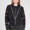 Cheap Evie Lou Dolman Multi-Stripe Sweater, Midnight