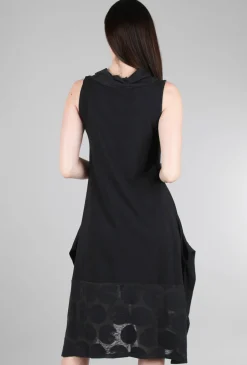 Cheap Evie Lou Dot Cowl Asym Dress, Black