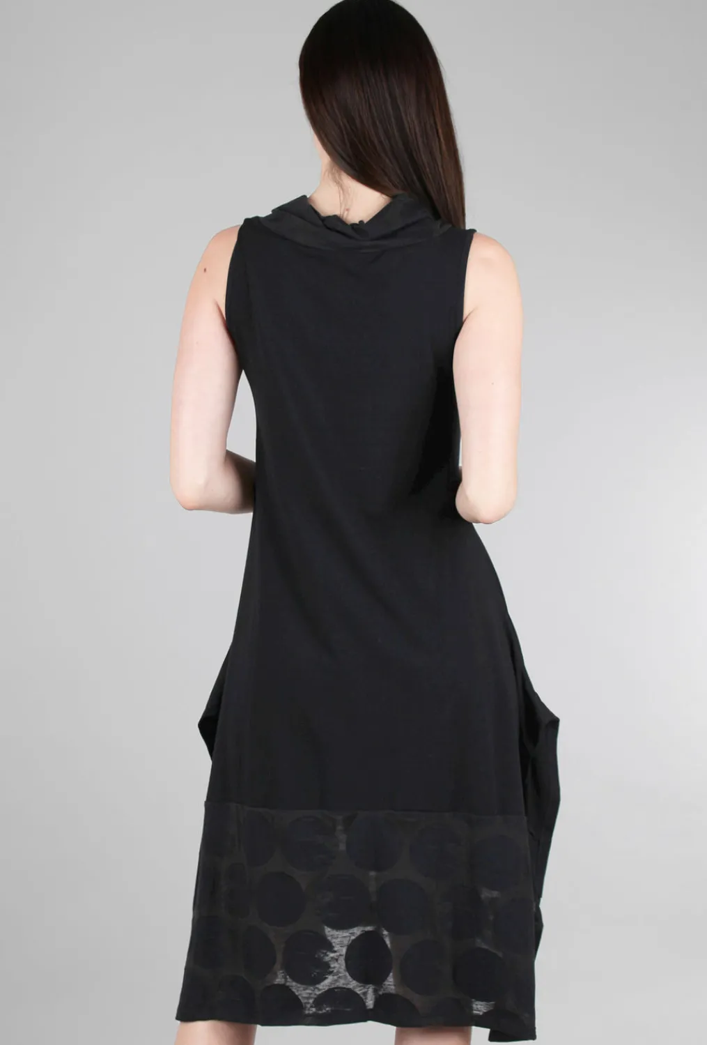 Cheap Evie Lou Dot Cowl Asym Dress, Black