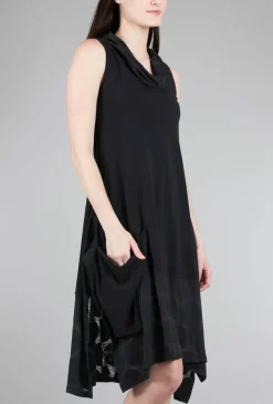 Cheap Evie Lou Dot Cowl Asym Dress, Black