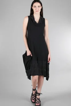Cheap Evie Lou Dot Cowl Asym Dress, Black