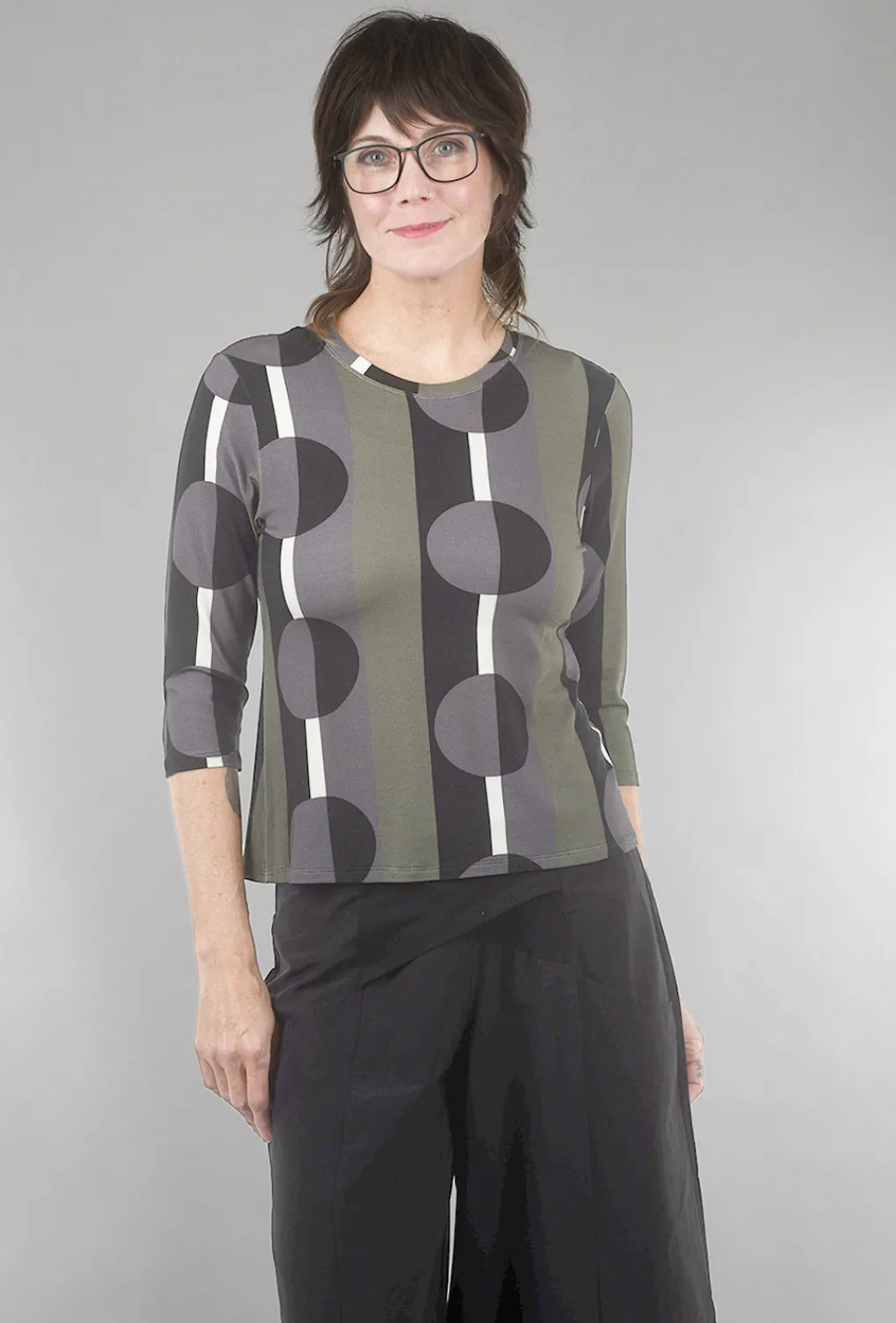Flash Sale Evie Lou Dot Jersey Bella Tee, Olive