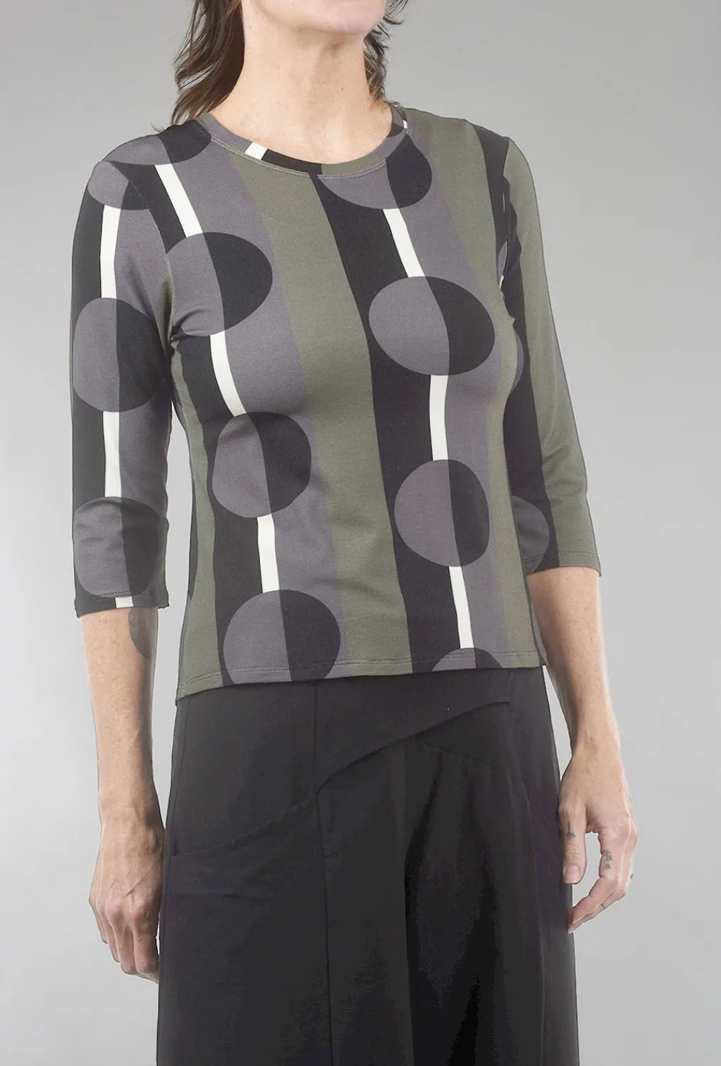 Flash Sale Evie Lou Dot Jersey Bella Tee, Olive