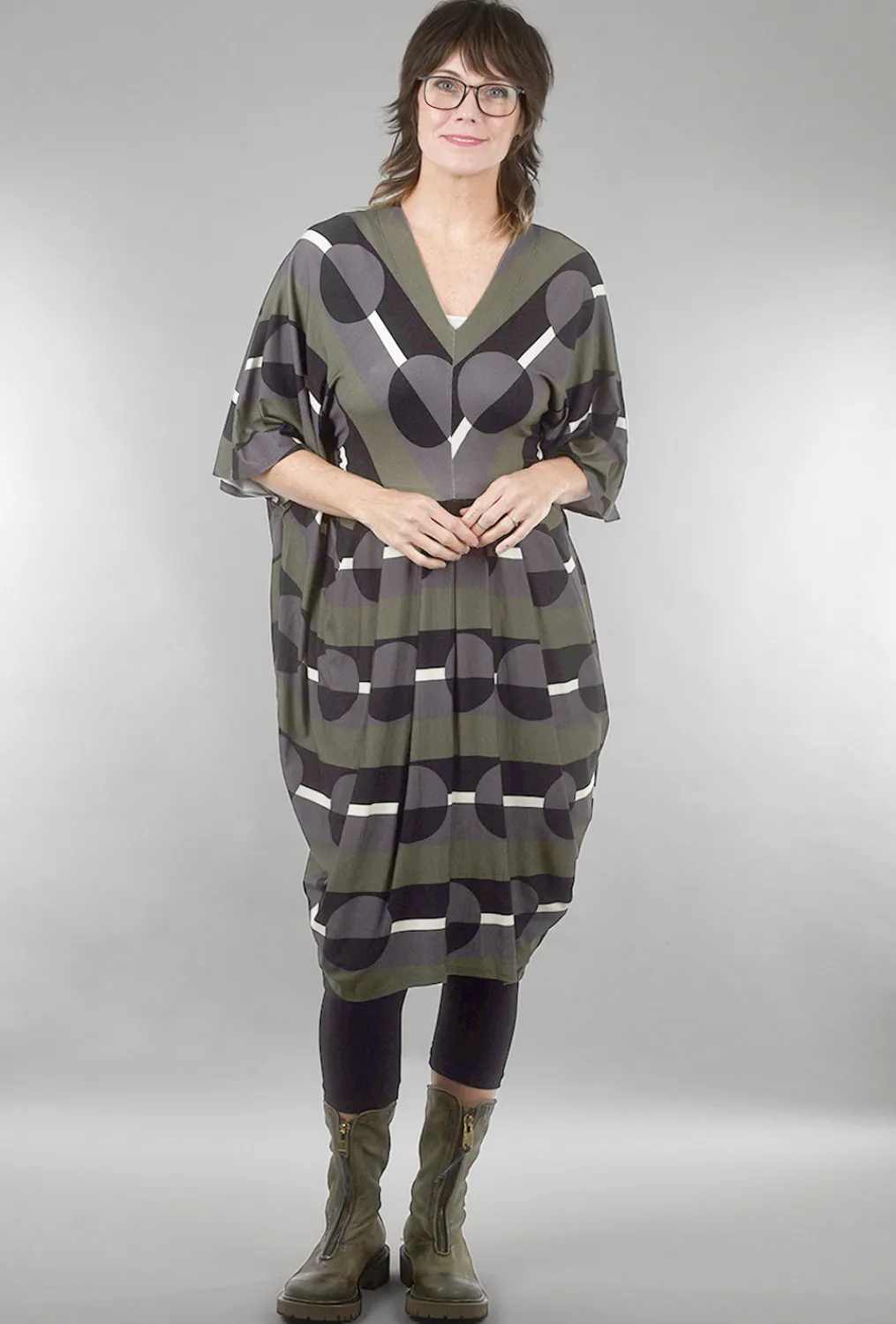 Online Evie Lou Dot Jersey Lana Dress, Olive