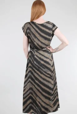 Store Evie Lou Drape-Front Midi Dress, Slate