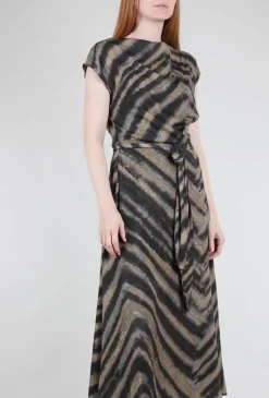 Store Evie Lou Drape-Front Midi Dress, Slate