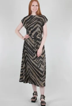 Store Evie Lou Drape-Front Midi Dress, Slate