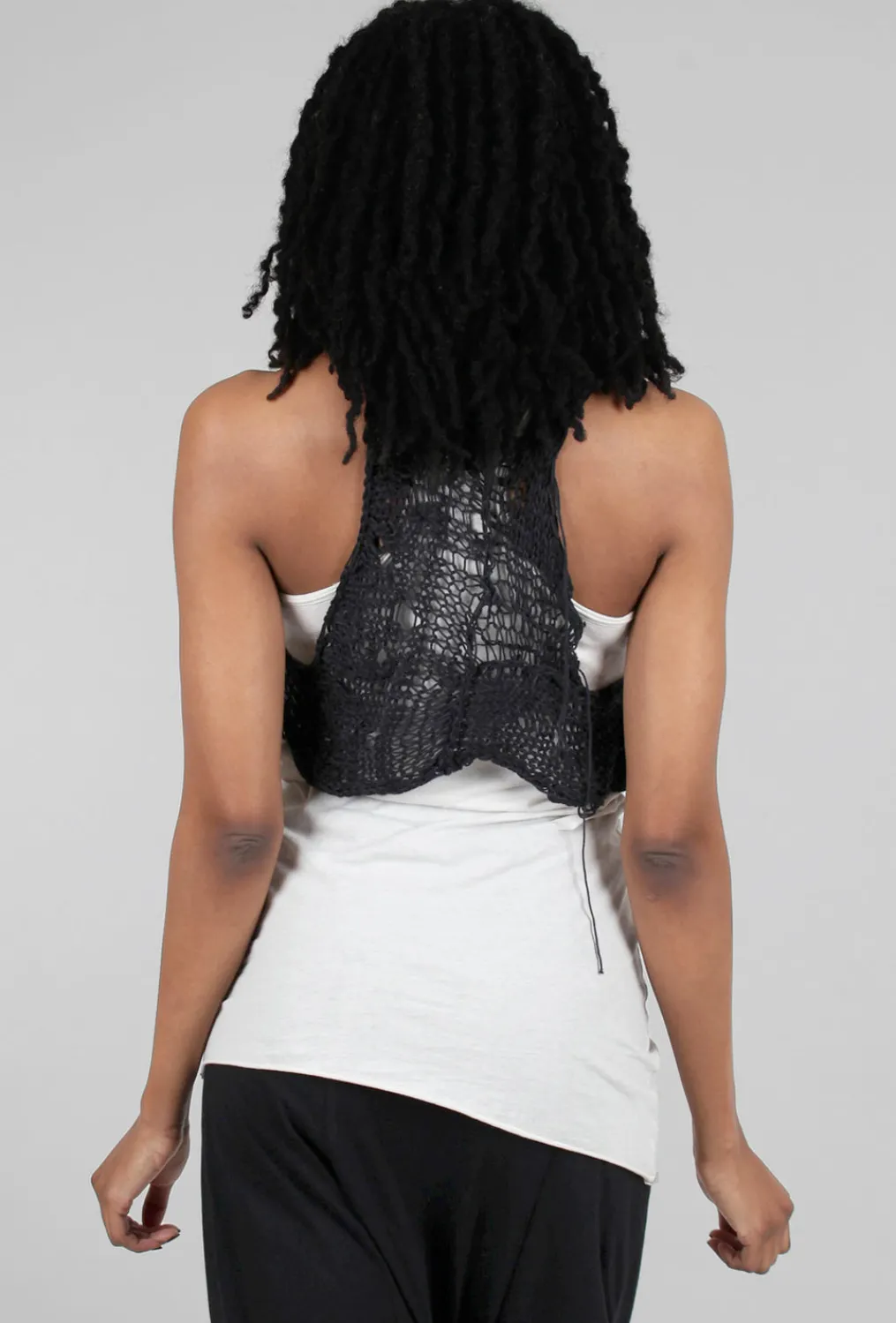 Shop Evie Lou Ebe Hand-Knit Vest, Black
