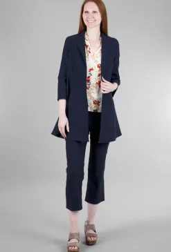 Best Sale Evie Lou Ef Signature Swing Coat, Navy