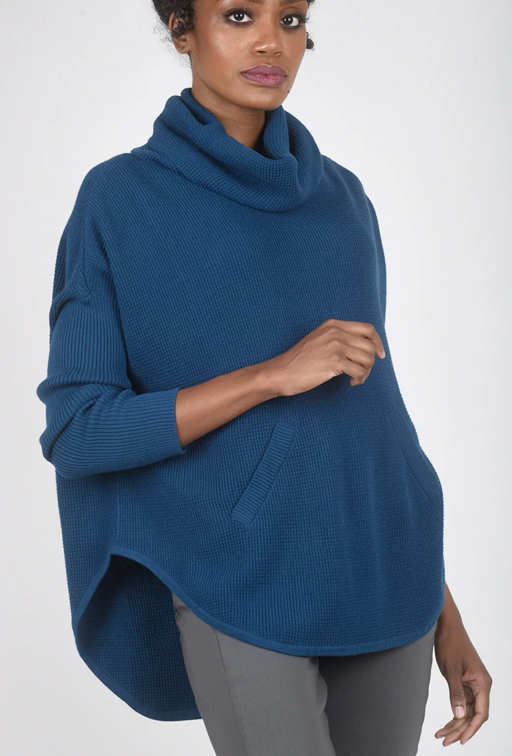 Best Sale Evie Lou Favorite Waffle Cowl, Admiral Blue