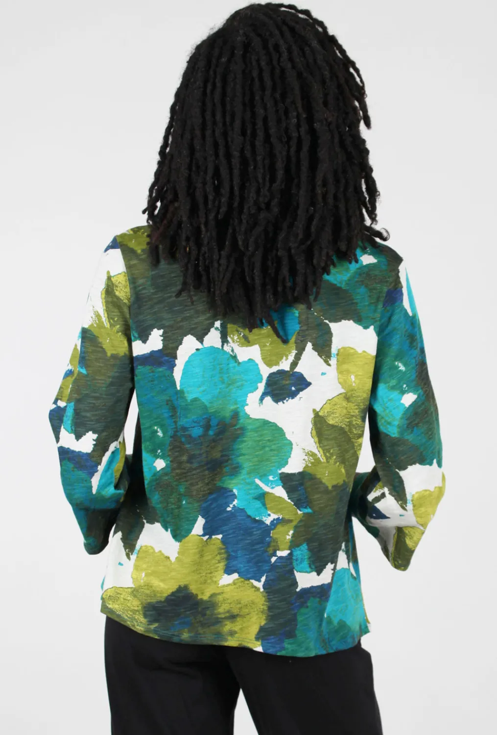 Best Sale Evie Lou Floral Crossover Neck Top, Teal
