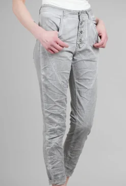 Outlet Evie Lou Four-Button Spring/Summer Signature Pant, Gray Wash